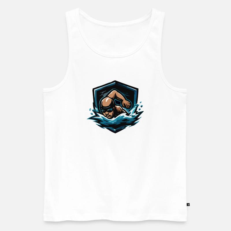 Wasserhelden Sprint - Männer Premium Bio Tank Top - Weiß