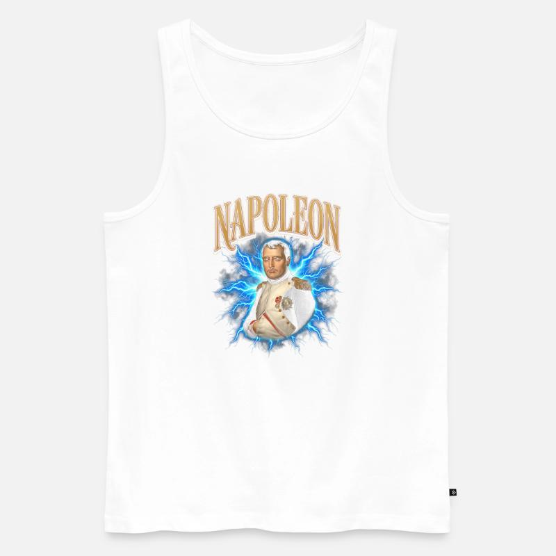 Napoleon Blitzlicht-Aura - Männer Premium Bio Tank Top - Weiß