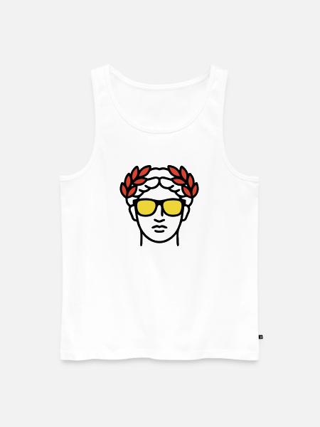 Roman Statue Sunglasses Ancient Art - Men's Premium Organic Tank Top - white