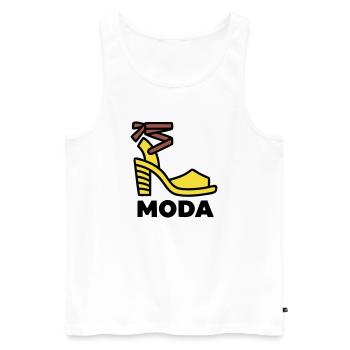High Heel Schuh Moda Italien Mode Urlaub - Männer Premium Bio Tank Top - Weiß - Vorne - AI Model Male 178 light (178cm)