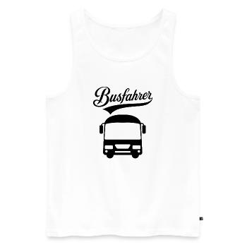Occupation Bus Driver Text Design by Bus - Men's Premium Organic Tank Top - white - Front - AI Model Male 178 light (178cm)