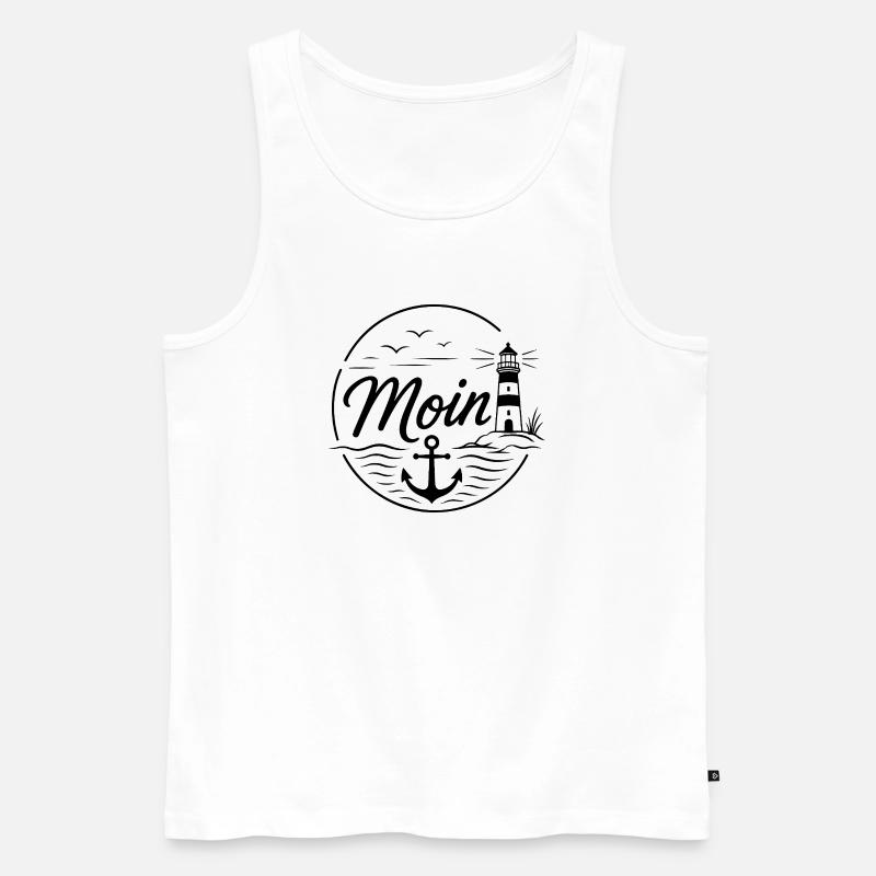 Moin - Männer Premium Bio Tank Top - Weiß