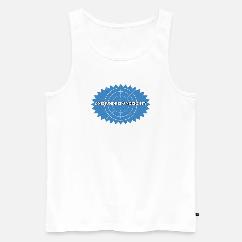 One Hundred and Eighty Target Retro - Men's Premium Organic Tank Top - white