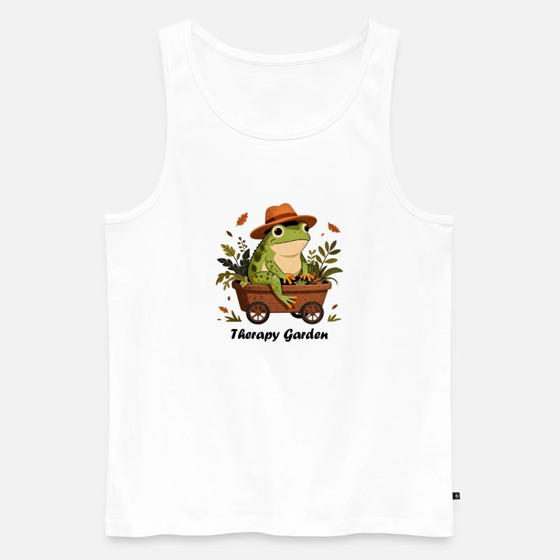 Froschgärtner, Therapiegarten - Männer Premium Bio Tank Top - Weiß