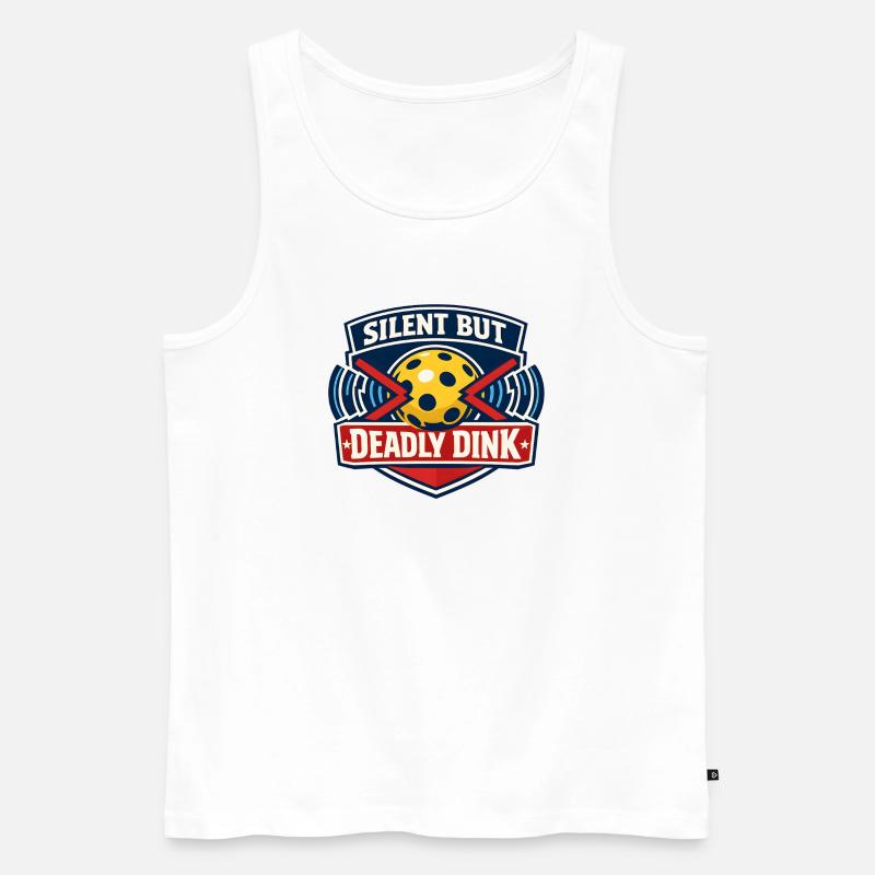 Stiller Dink Bowlingwitz - Männer Premium Bio Tank Top - Weiß