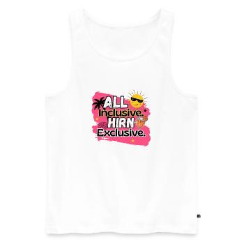 T-shirt drôle de Majorque, filles de fête rose néon - Débardeur bio Premium Homme - blanc - Devant - Michal (187cm)