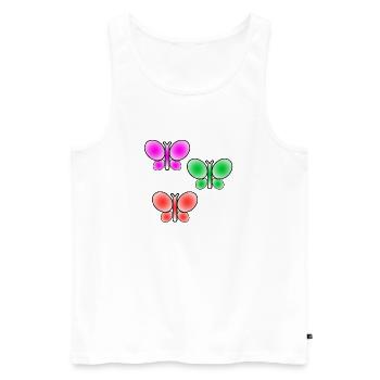 Papillons - Débardeur bio Premium Homme - blanc - Devant - Michal (187cm)