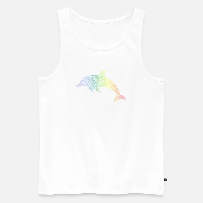 Delfin - Männer Premium Bio Tank Top - Weiß