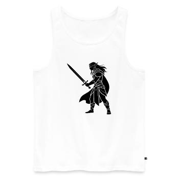 dark elf - Men's Premium Organic Tank Top - white - Front - AI Model Male 178 light (178cm)