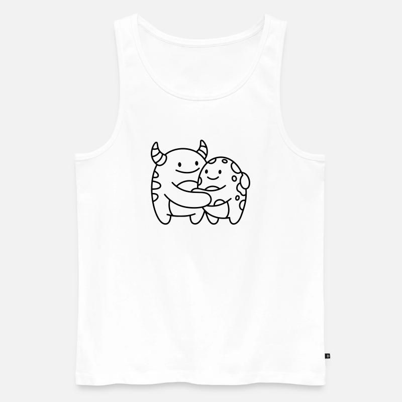 Monster - Männer Premium Bio Tank Top - Weiß