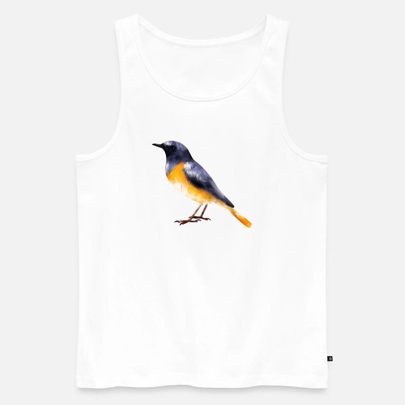 Gartenrotschwanz - Männer Premium Bio Tank Top - Weiß
