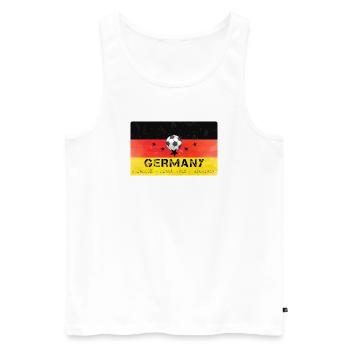 Deutschland Fußball Profi Team Weltmeister - Männer Premium Bio Tank Top - Weiß - Vorne - Michal (187cm)