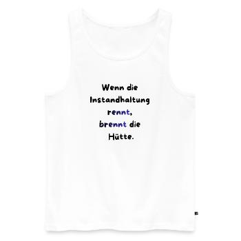 Instandhaltung T-Shirt Lustiges Geschenk Handwerk! - Männer Premium Bio Tank Top - Weiß - Vorne - Michal (187cm)