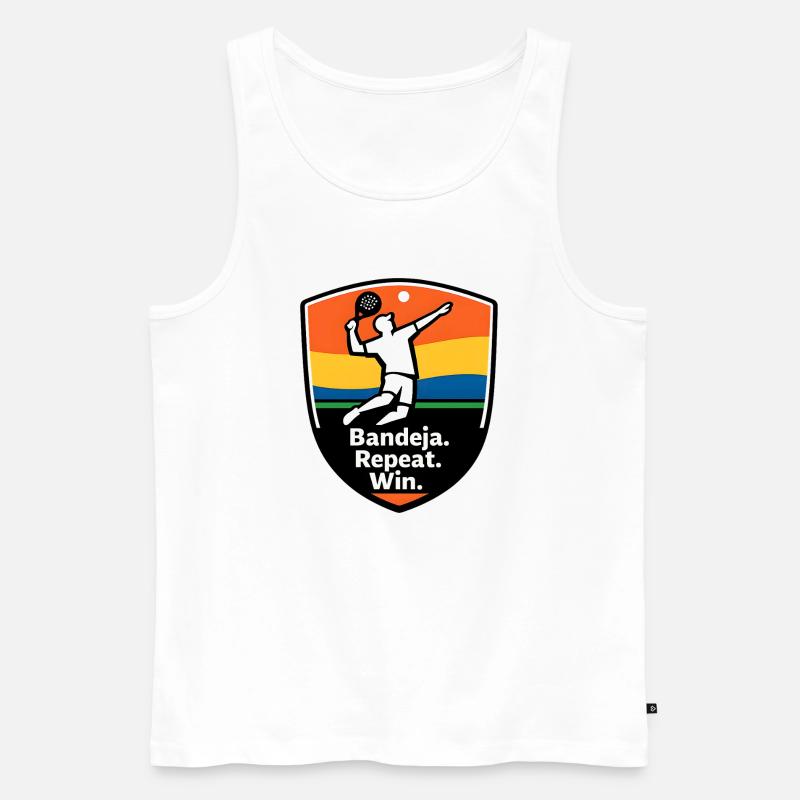 Bandeja Repeat Win Schild - Männer Premium Bio Tank Top - Weiß