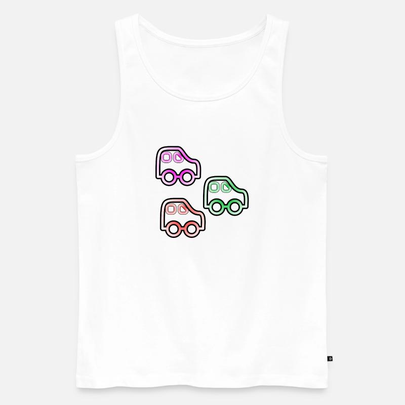 Autos - Männer Premium Bio Tank Top - Weiß