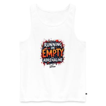 Running for emptiness and adrenaline - Men's Premium Organic Tank Top - white - Front - AI Model Male 178 light (178cm)