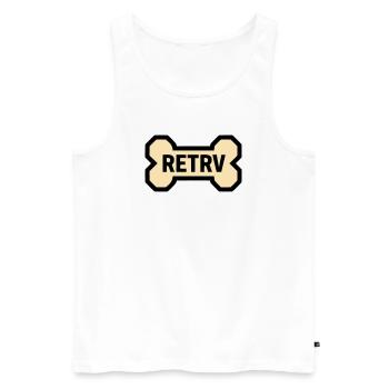 Hundeknochen Retriever Golden Labrador Hund - Männer Premium Bio Tank Top - Weiß - Vorne - Michal (187cm)