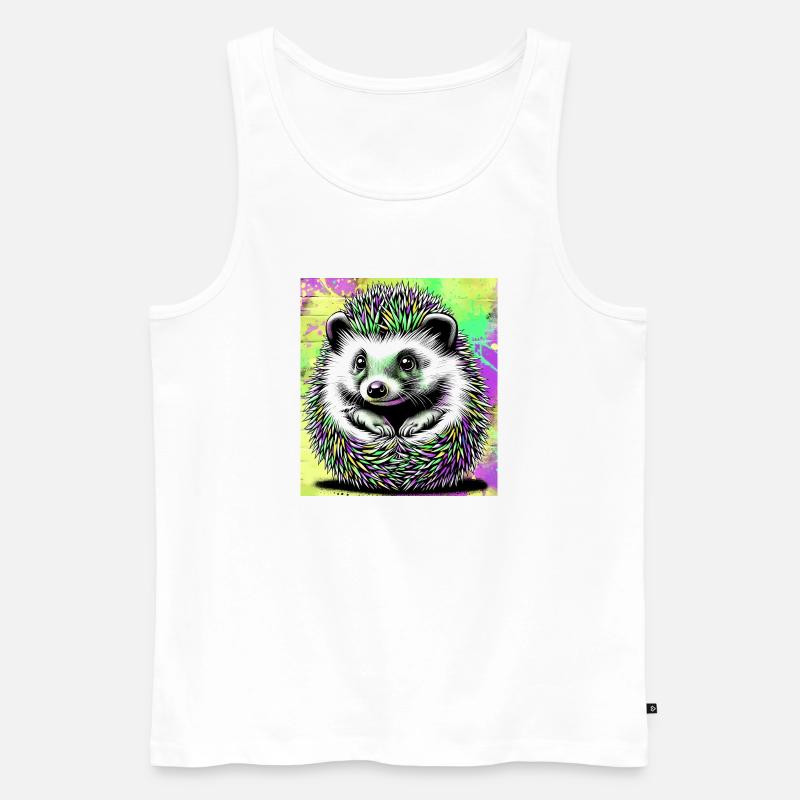 Igel - Männer Premium Bio Tank Top - Weiß