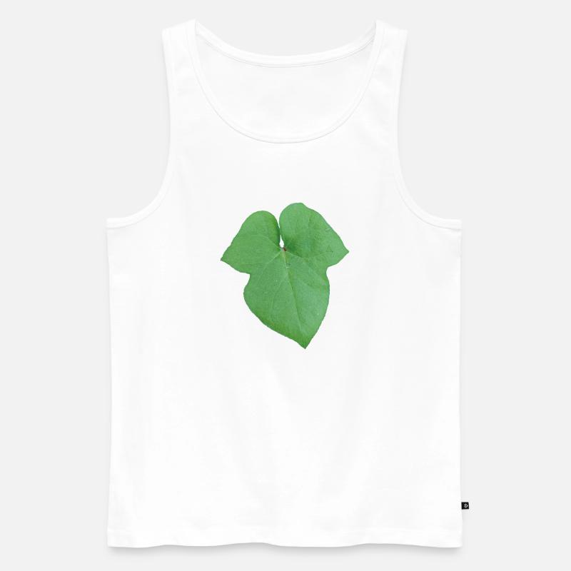 Green_Leaf_-_Tiny_Red_Spider - Männer Premium Bio Tank Top - Weiß