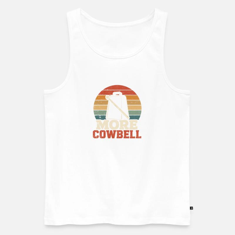 Kuhglocke Regenbogenkreis - Männer Premium Bio Tank Top - Weiß