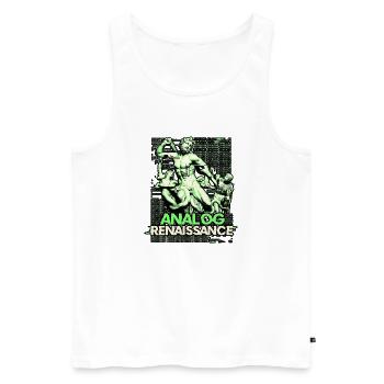 Analog Renaissance - Men's Premium Organic Tank Top - white - Front - AI Model Male 178 light (178cm)