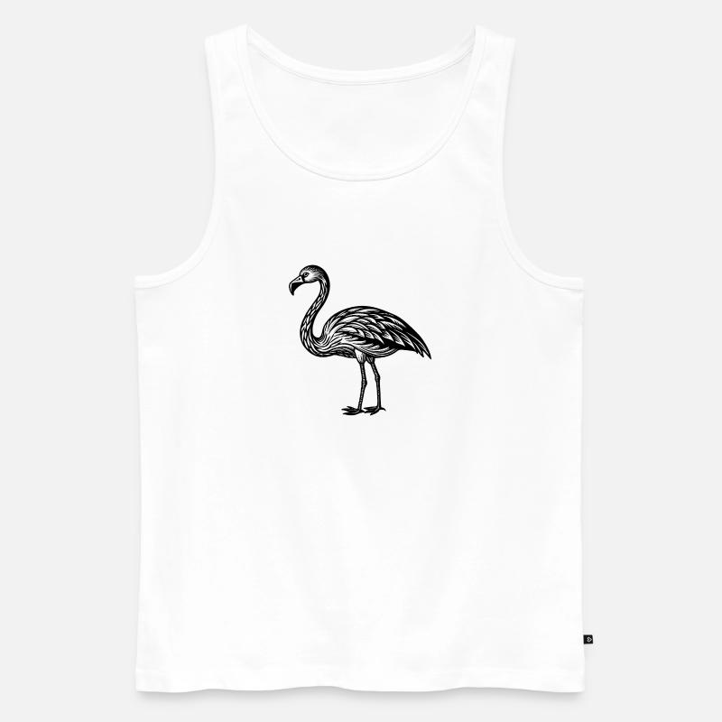 Flamingo - Männer Premium Bio Tank Top - Weiß