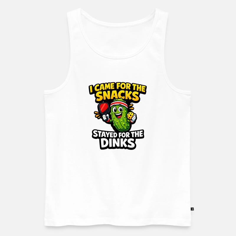 Gurkenheld: Snacks instead of dinks - Men's Premium Organic Tank Top - white