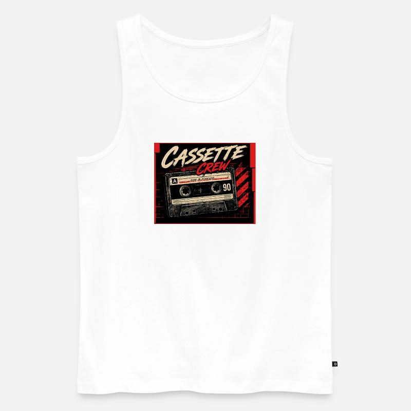 Cassette_Crew_-_Side_B_Vorever - Männer Premium Bio Tank Top - Weiß