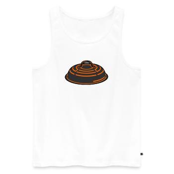Grill Lid BBQ Smoker Grillmeister Father's Day - Men's Premium Organic Tank Top - white - Front - Michal (187cm)