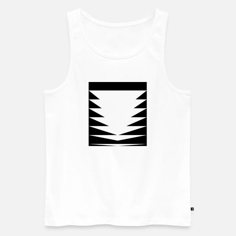 Triangles Pattern design - Men's Premium Organic Tank Top - white