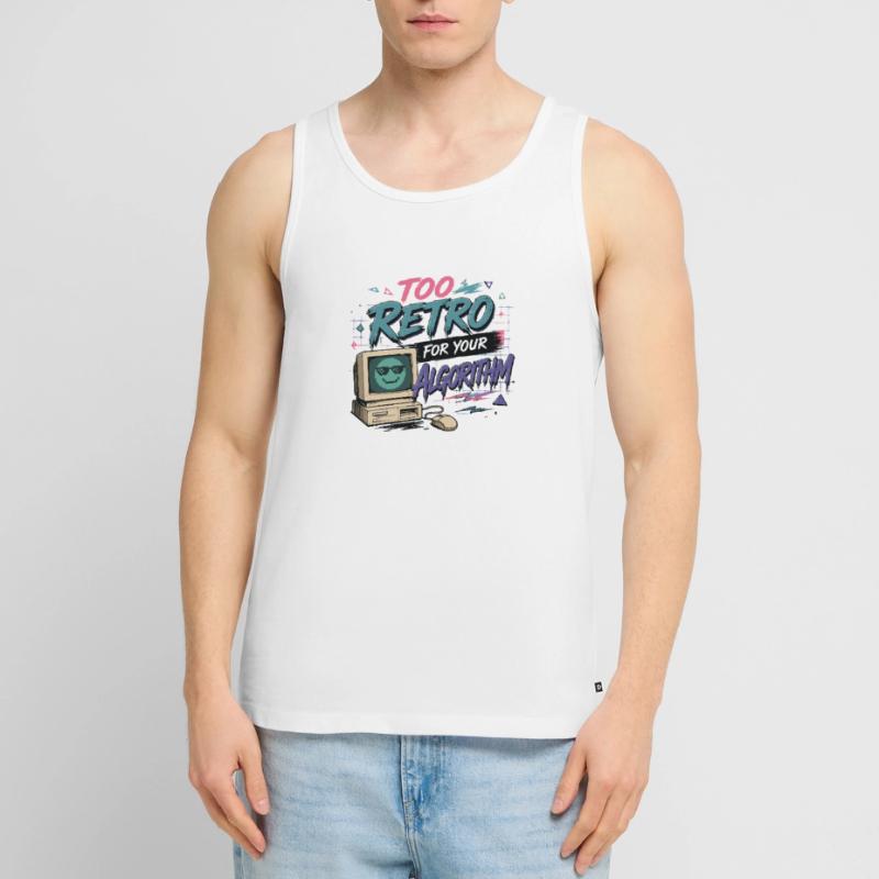 Retro Computer Algorithm Vintage Humor Men's Premium Organic Tank Top