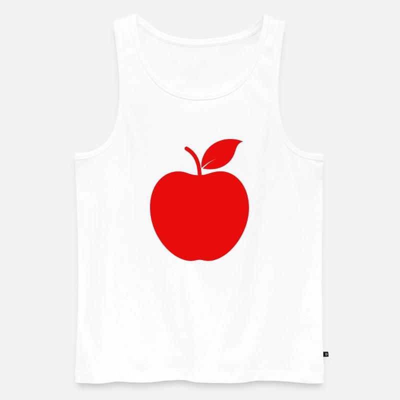 Apfel - Männer Premium Bio Tank Top - Weiß