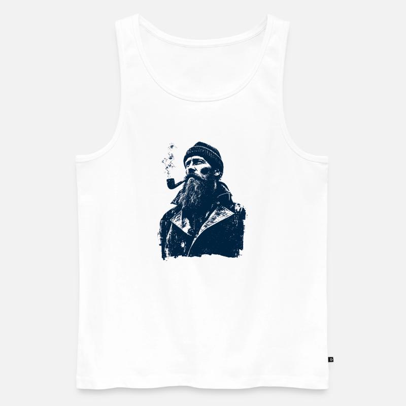 Seemann - Männer Premium Bio Tank Top - Weiß