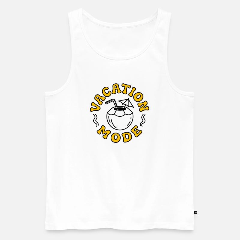 Urlaubsmodus - Männer Premium Bio Tank Top - Weiß