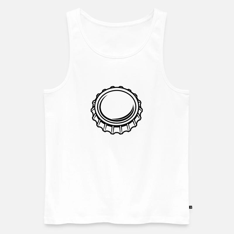 Flaschendeckel - Männer Premium Bio Tank Top - Weiß
