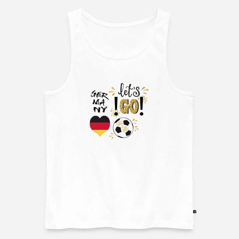 Fußball  - Männer Premium Bio Tank Top - Weiß