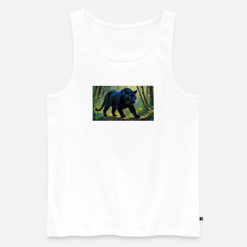 schwarzer panther - Männer Premium Bio Tank Top - Weiß