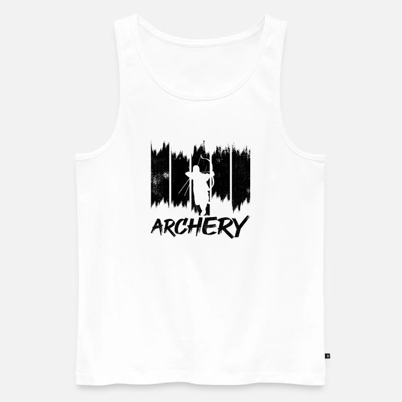 Bogenschießen - Männer Premium Bio Tank Top - Weiß