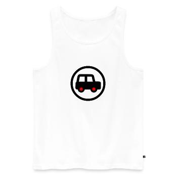 Voiture - Débardeur bio Premium Homme - blanc - Devant - Michal (187cm)