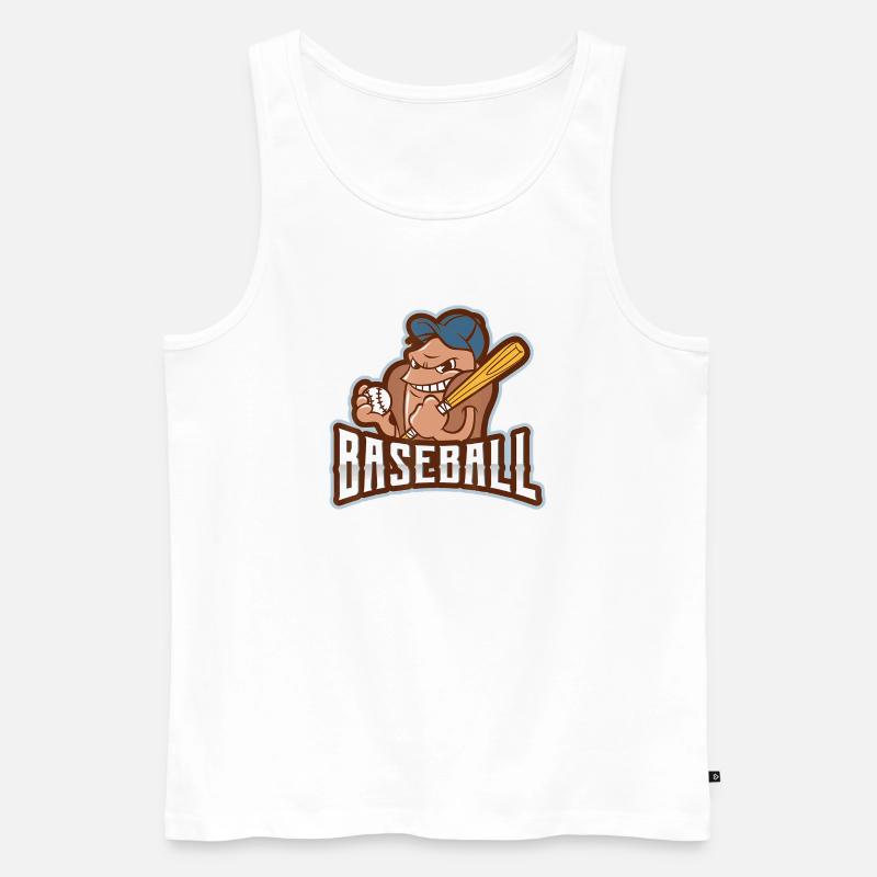 Rogue Batter Baseball-Maskottchen - Männer Premium Bio Tank Top - Weiß