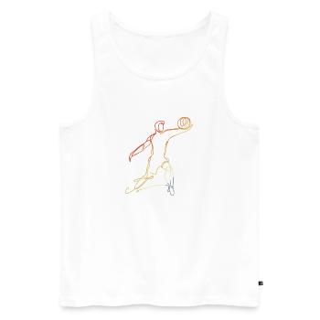 Volleyball Player Drawing Vintage - Men's Premium Organic Tank Top - white - Front - Michal (187cm)