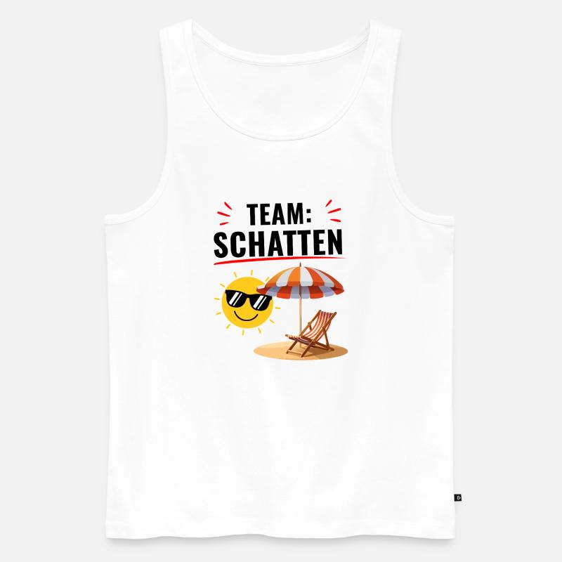 Team Schatten Vibes - Männer Premium Bio Tank Top - Weiß