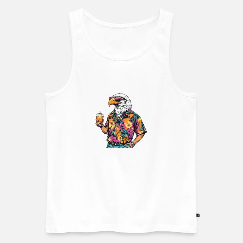 Eagle Comic Summer - Men's Premium Organic Tank Top - white