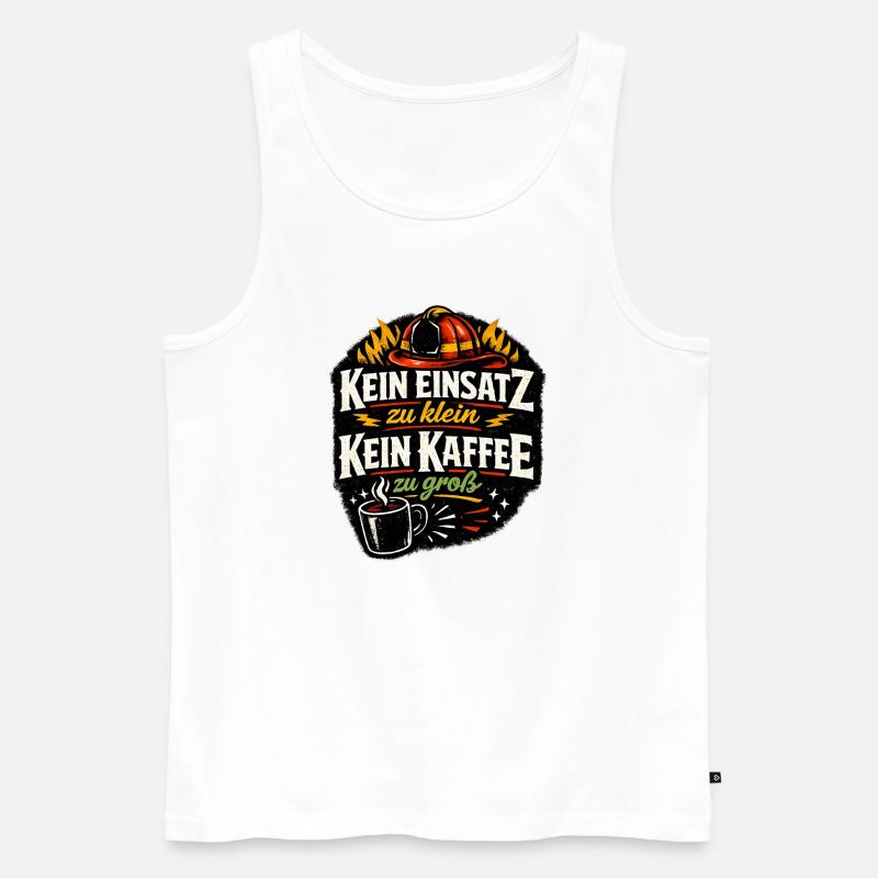 Kein Einsatz Zu Klein Kaffeeheld - Männer Premium Bio Tank Top - Weiß