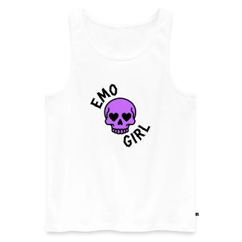 emo girl - Men's Premium Organic Tank Top - white - Front - AI Model Male 178 light (178cm)