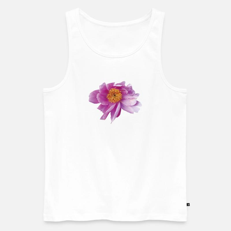 Peony_Dancing_in_Wind - Männer Premium Bio Tank Top - Weiß