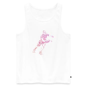 Cadeau Pickleball Pro pour les fans des joueurs de pickleball - Débardeur bio Premium Homme - blanc - Devant - Michal (187cm)