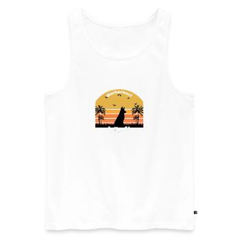 Markerwort läuft - Männer Premium Bio Tank Top - Weiß - Vorne - AI Model Male 178 light (178cm)