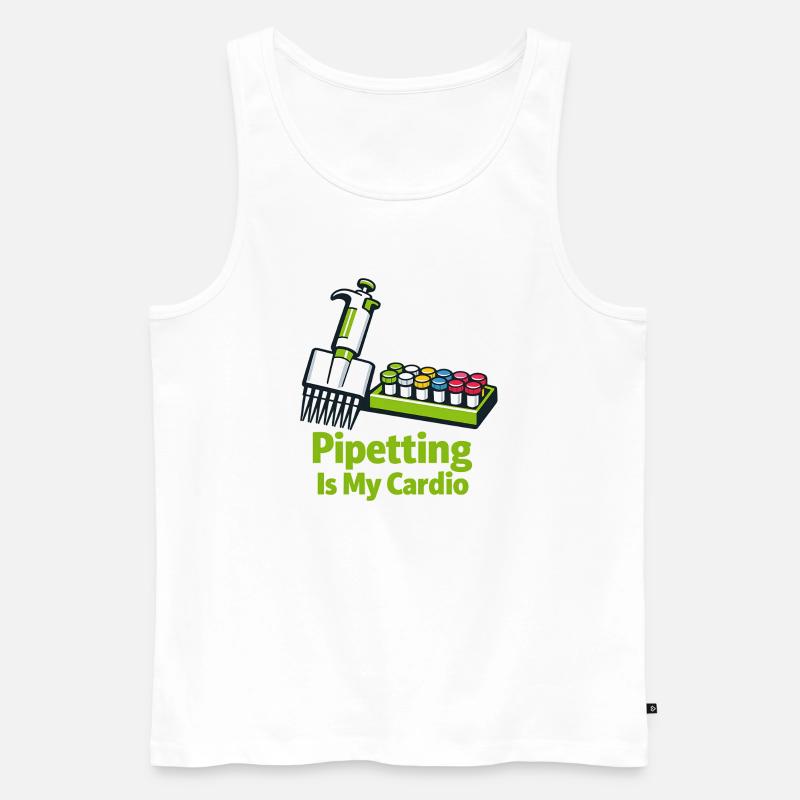 Pipetting Is My Cardio - Männer Premium Bio Tank Top - Weiß