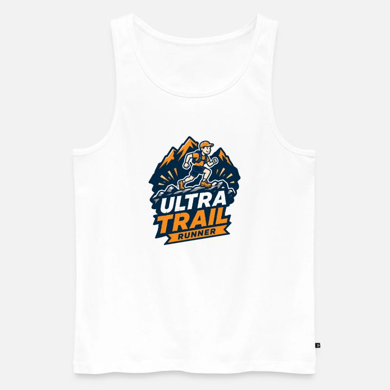 Ultra Trail Runner - Männer Premium Bio Tank Top - Weiß